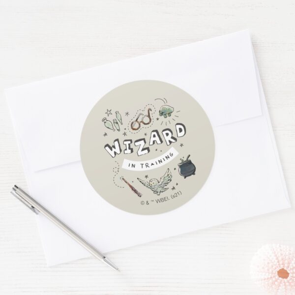 HARRY_POTTER™___Wizard_in_Training_Classic_Round_Sticker_3 HARRY POTTER™ Wizard In Training Classic Round Sticker