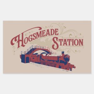 HOGSMEADE Station Vintage Graphic Rectangular Sticker