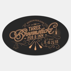 HOGSMEADE™_THE_THREE_BROOMSTICKS™_Pub_&_Inn_Oval_Sticker_1 HOGSMEADE™ THE THREE BROOMSTICKS™ Pub Inn Oval Sticker