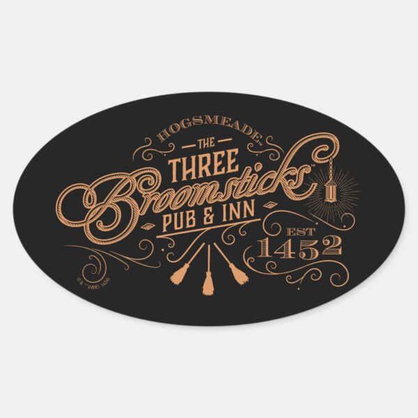 HOGSMEADE™_THE_THREE_BROOMSTICKS™_Pub_&_Inn_Oval_Sticker_1 HOGSMEADE™ THE THREE BROOMSTICKS™ Pub Inn Oval Sticker