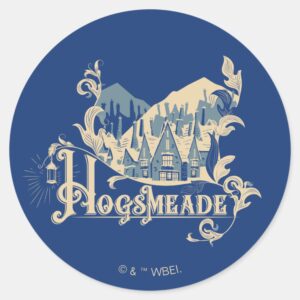 HOGSMEADE™ Vintage Village Graphic Classic Round Sticker