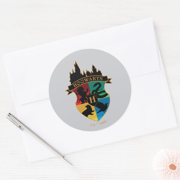 HOGWARTS™_Castle_Crest_House_Pride_Badge_Classic_Round_Sticker_3 HOGWARTS™ Castle Crest House Pride Badge Classic Round Sticker