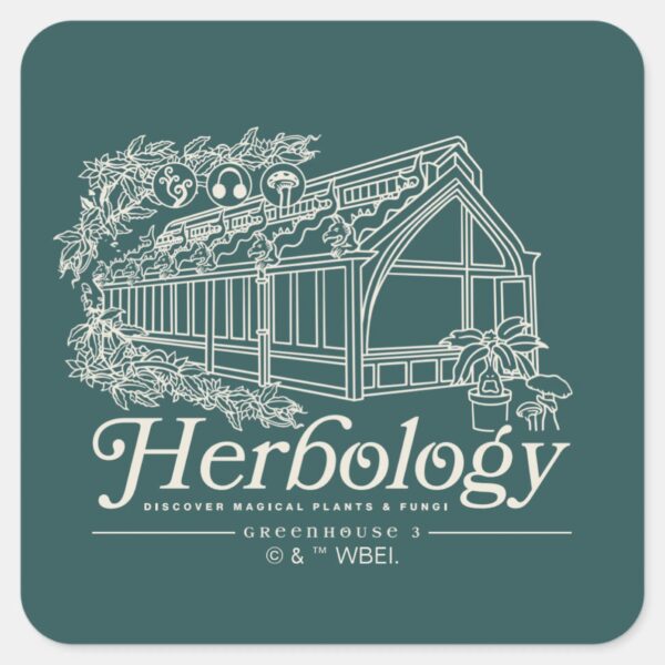 HOGWARTS™_Herbology_Greenhouse_Square_Sticker_1 HOGWARTS™ Herbology Greenhouse Square Sticker