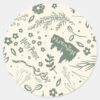 HOGWARTS™_Herbology_Magic_Pattern_Classic_Round_Sticker_1 HOGWARTS™ Herbology Magic Pattern Classic Round Sticker