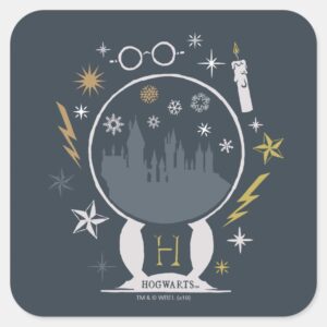 HOGWARTS™_Snow_Globe_Graphic_Square_Sticker_1 HOGWARTS™ Snow Globe Graphic Square Sticker