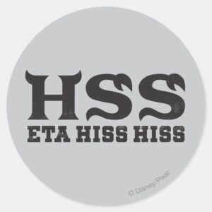 HSS ETA HISS HISS Logo Classic Round Sticker