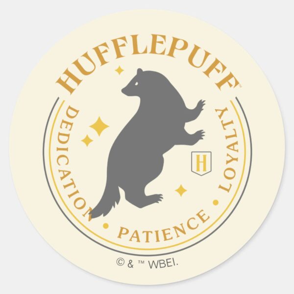 HUFFLEPUFF™ Badger House Pride Badge Classic Round Sticker