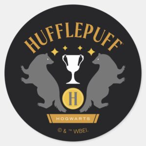HUFFLEPUFF™_Badger_and_Cup_House_Pride_Graphic_Classic_Round_Sticker_1 HUFFLEPUFF™ Badger And Cup House Pride Graphic Classic Round Sticker