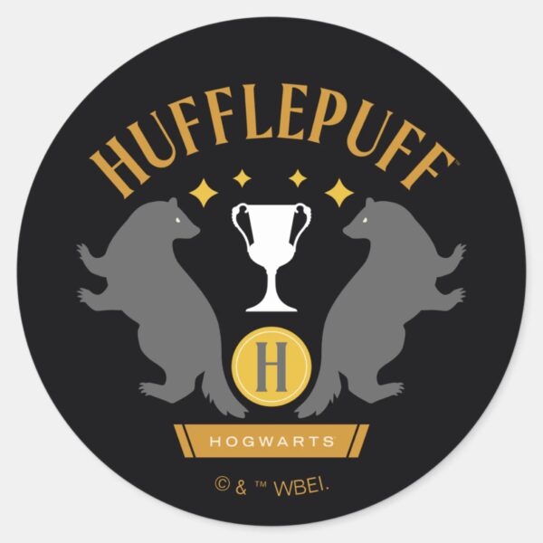 HUFFLEPUFF™_Badger_and_Cup_House_Pride_Graphic_Classic_Round_Sticker_1 HUFFLEPUFF™ Badger And Cup House Pride Graphic Classic Round Sticker