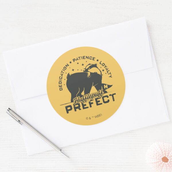 HUFFLEPUFF™_Prefect_Badge_Classic_Round_Sticker_3 HUFFLEPUFF™ Prefect Badge Classic Round Sticker