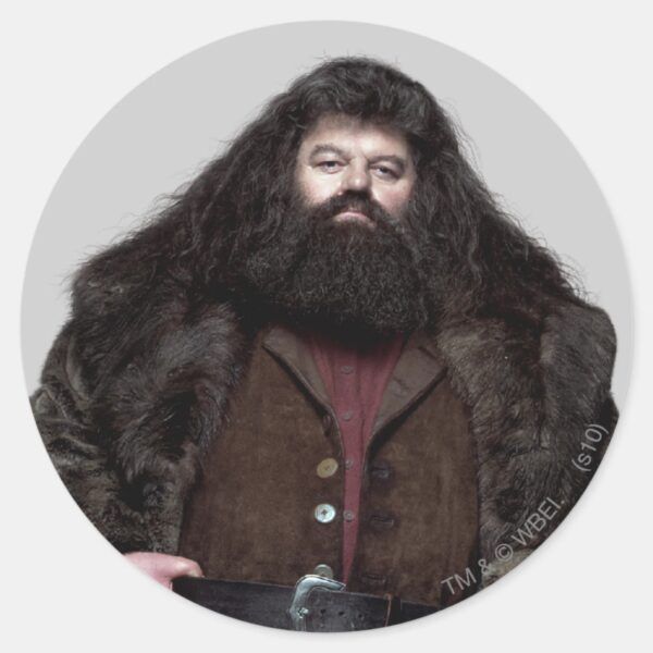 Hagrid_and_Dog_Classic_Round_Sticker_1 Hagrid And Dog Classic Round Sticker