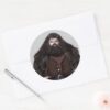 Hagrid_and_Dog_Classic_Round_Sticker_3 Hagrid And Dog Classic Round Sticker