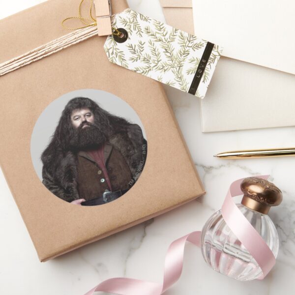 Hagrid_and_Dog_Classic_Round_Sticker_5 Hagrid And Dog Classic Round Sticker