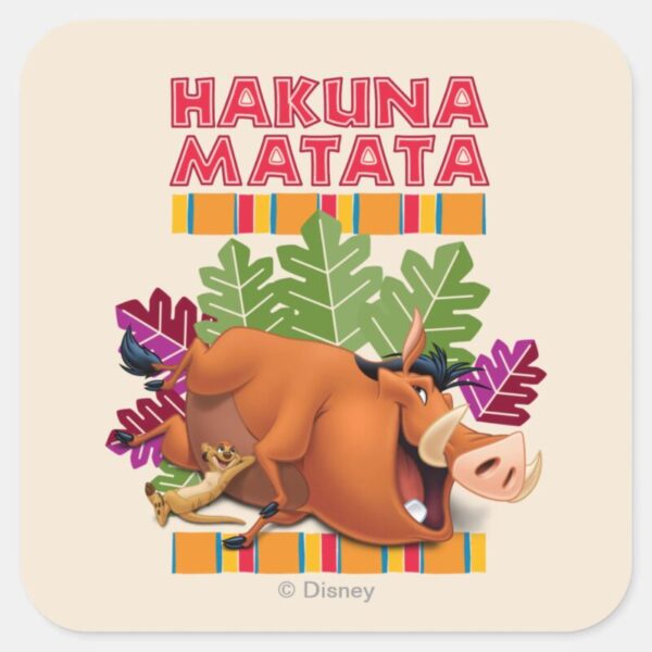 Hakuna_Matata_Square_Sticker_1 Hakuna Matata Square Sticker