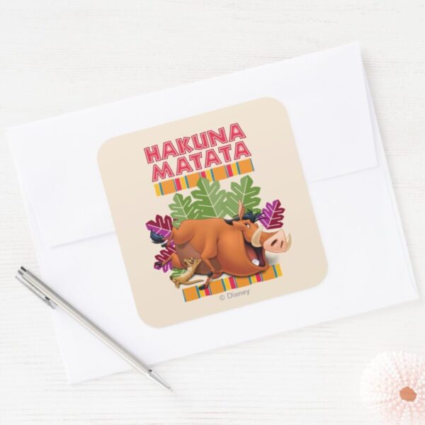 Hakuna_Matata_Square_Sticker_3 Hakuna Matata Square Sticker