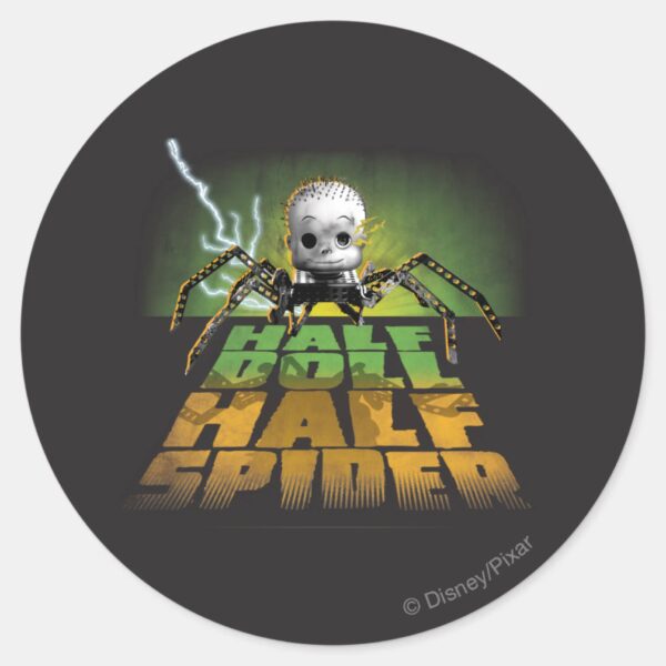 Half_Doll_Half_Spider_Classic_Round_Sticker_1 Half Doll Half Spider Classic Round Sticker