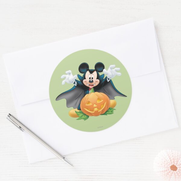 Halloween_Mickey_Mouse_1_Classic_Round_Sticker_3 Halloween Mickey Mouse 1 Classic Round Sticker
