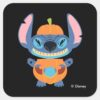 Halloween Stitch Pumpkin Square Sticker