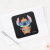 Halloween Stitch Pumpkin Square Sticker