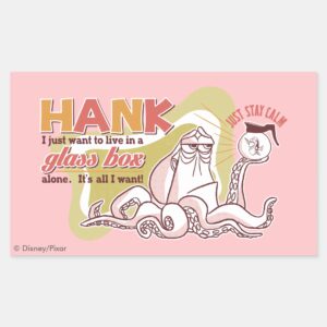 Hank Live In A Glass Box Alone Rectangular Sticker