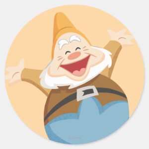 Happy 3 Classic Round Sticker