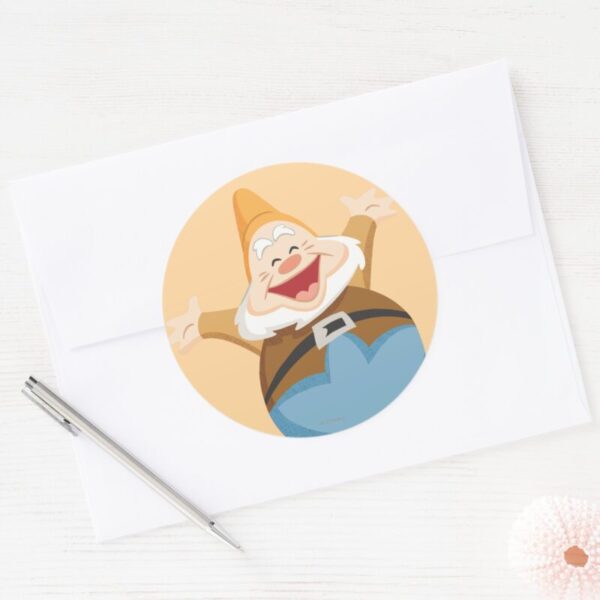 Happy_3_classic_round_sticker_3 Happy 3 Classic Round Sticker