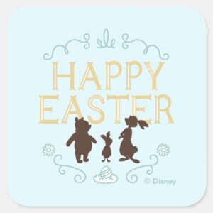 Happy_Easter_from_Winnie_The_Pooh_and_Friends_Square_Sticker_1 Happy Easter From Winnie The Pooh And Friends Square Sticker