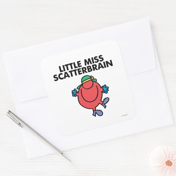 Happy_Little_Miss_Scatterbrain_Square_Sticker_3 Happy Little Miss Scatterbrain Square Sticker
