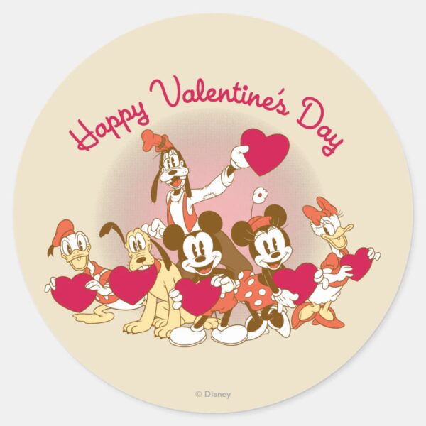 Happy_Valentine's_Day_Classic_Round_Sticker_1 Happy Valentines Day Classic Round Sticker
