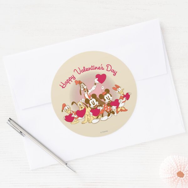 Happy_Valentine's_Day_Classic_Round_Sticker_3 Happy Valentines Day Classic Round Sticker