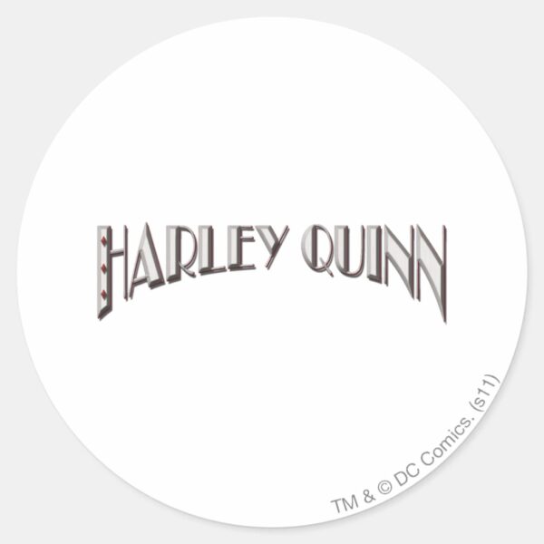 Harley_Quinn_-_Logo_Classic_Round_Sticker_1 Harley Quinn Logo Classic Round Sticker