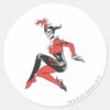 Harley_Quinn_1_Classic_Round_Sticker_1 Harley Quinn 1 Classic Round Sticker