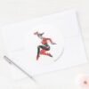 Harley_Quinn_1_Classic_Round_Sticker_3 Harley Quinn 1 Classic Round Sticker