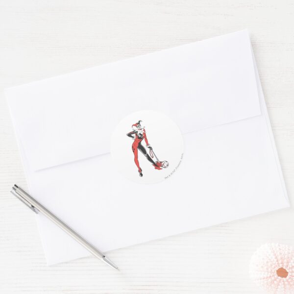 Harley_Quinn_2_Classic_Round_Sticker_3 Harley Quinn 2 Classic Round Sticker