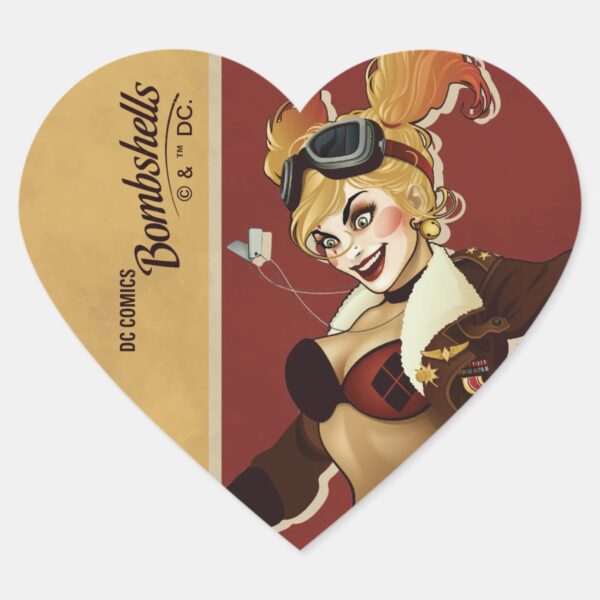 Harley_Quinn_Bombshells_Pinup_Heart_Sticker_1 Harley Quinn Bombshells Pinup Heart Sticker