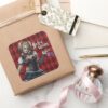 Harley_Quinn_With_Fuzzy_Dice_Square_Sticker_5 Harley Quinn With Fuzzy Dice Square Sticker