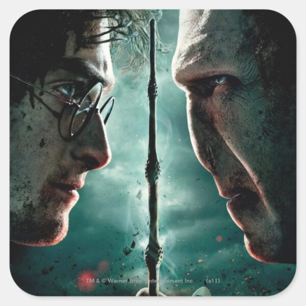 Harry Potter 7 Part 2 Harry Vs. Voldemort Square Sticker