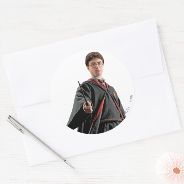 Harry_Potter_At_The_Ready_Classic_Round_Sticker_3 Harry Potter At The Ready Classic Round Sticker