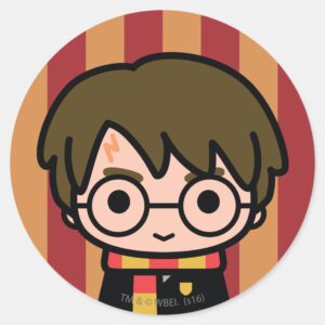 Harry_Potter_Cartoon_Character_Art_Classic_Round_Sticker_1 Harry Potter Cartoon Character Art Classic Round Sticker