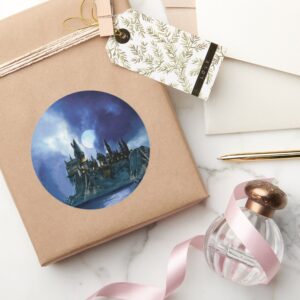 Harry_Potter_Castle___Hogwarts_at_Night_Classic_Round_Sticker_5 Harry Potter Castle Hogwarts At Night Classic Round Sticker