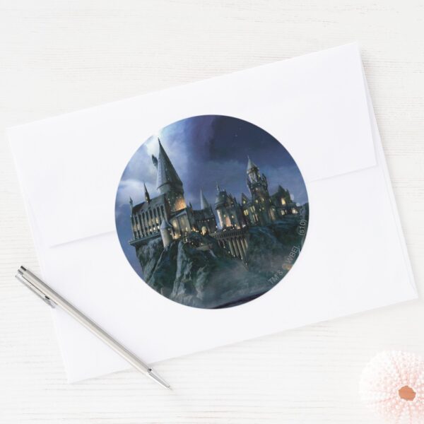 Harry_Potter_Castle___Moonlit_Hogwarts_Classic_Round_Sticker_3 Harry Potter Castle Moonlit Hogwarts Classic Round Sticker
