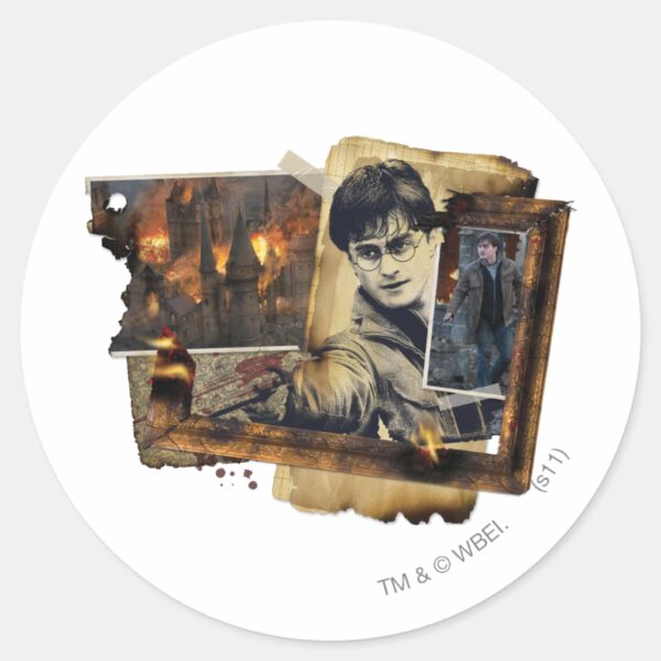 Harry_Potter_Collage_7_Classic_Round_Sticker_1 Harry Potter Collage 7 Classic Round Sticker