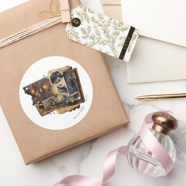 Harry_Potter_Collage_7_Classic_Round_Sticker_5 Harry Potter Collage 7 Classic Round Sticker