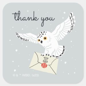 Harry_Potter_Hedwig_Baby_Shower_Thank_You_Square_Sticker_1 Harry Potter Hedwig Baby Shower Thank You Square Sticker