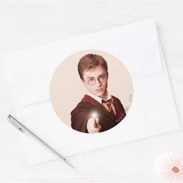Harry_Potter_Points_Wand_Classic_Round_Sticker_3 Harry Potter Points Wand Classic Round Sticker