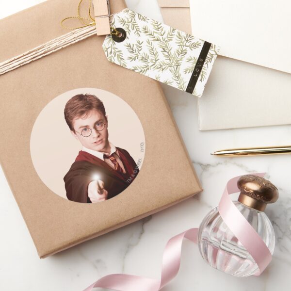 Harry_Potter_Points_Wand_Classic_Round_Sticker_5 Harry Potter Points Wand Classic Round Sticker