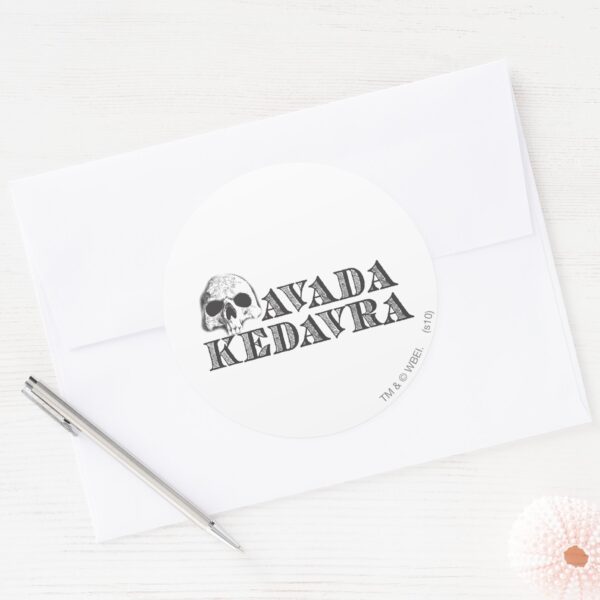 Harry_Potter_Spell___Avada_Kedavra_Classic_Round_Sticker_3 Harry Potter Spell Avada Kedavra Classic Round Sticker