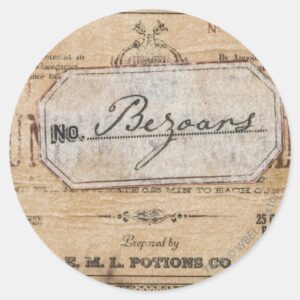 Harry_Potter_Spell___Bezoars_Classic_Round_Sticker_1 Harry Potter Spell Bezoars Classic Round Sticker