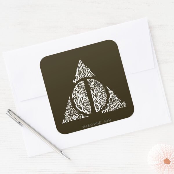 Harry_Potter_Spell___DEATHLY_HALLOWS_Typography_Gr_Square_Sticker_3 Harry Potter Spell DEATHLY HALLOWS Typography Gr Square Sticker