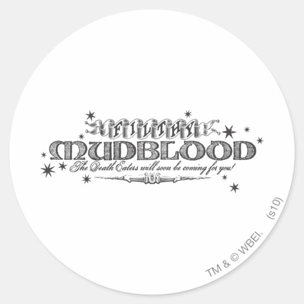 Harry_Potter_Spell___Filthy_Mudblood_Classic_Round_Sticker_1 Harry Potter Spell Filthy Mudblood Classic Round Sticker